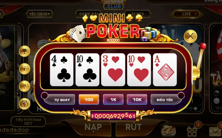 Hướng Dẫn Chơi Minigame Mini Poker Tại HitClub Đơn Giản Cho Người Mới