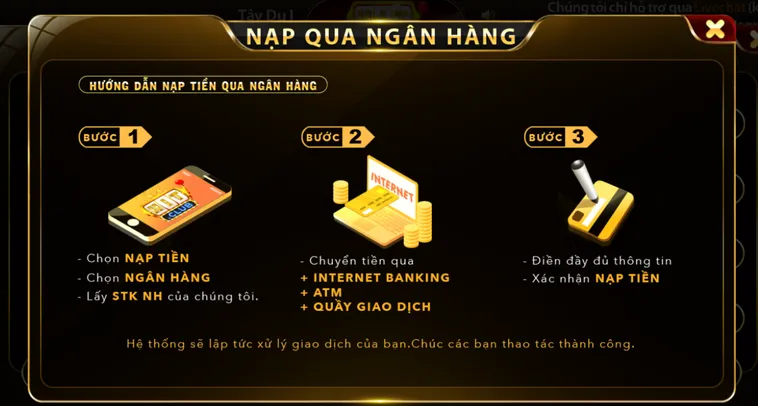Hướng Dẫn Nạp Tiền Qua Ngân Hàng Hitclub Nhanh Chóng An Toàn Nhất