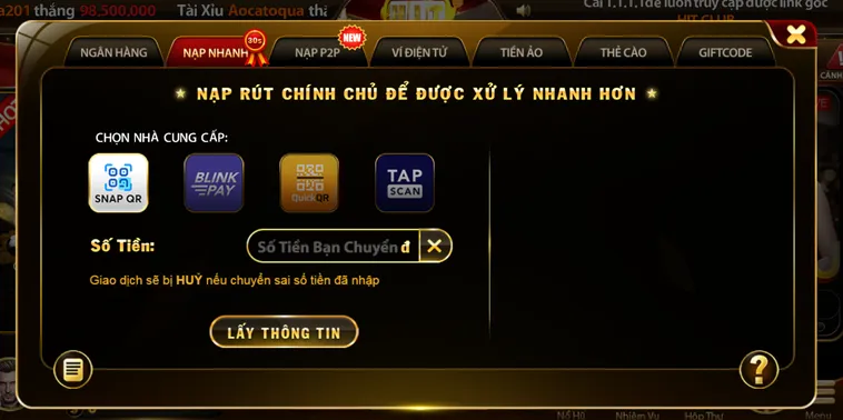 Nạp Tiền Hitclub Hướng Dẫn Chi Tiết Cách Gửi Vốn Cược Nhanh Chóng An Toàn Nhất