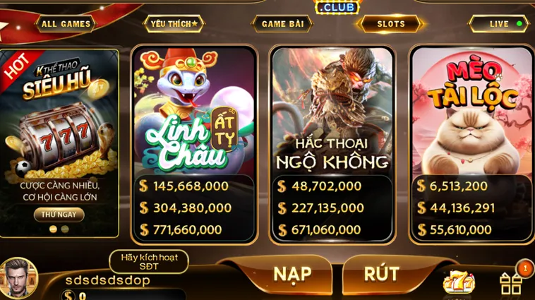 Danh Mục Trò Chơi Nổ Hũ Hitclub Sân Chơi Quay Thưởng Đẳng Cấp Với Cơ Hội Làm Giàu Nhanh Chóng